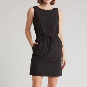 Calvin Klein Commuter Dress Drawstring Waist Black